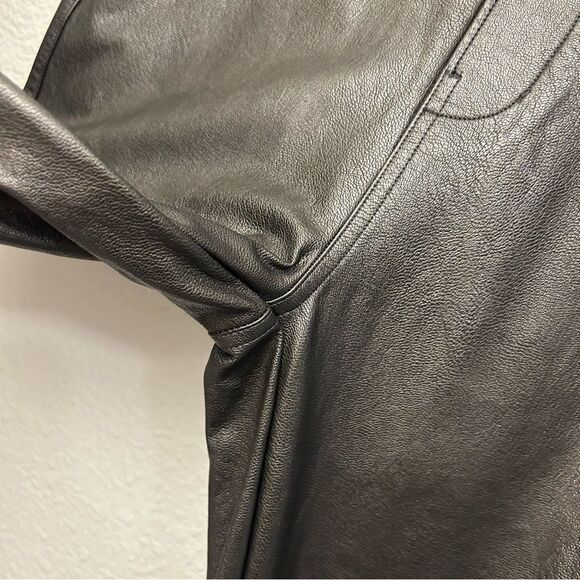 Spanx Leather-Like Ankle Skinny Pant Luxe Black Size XS TP - Picture 14 of 16